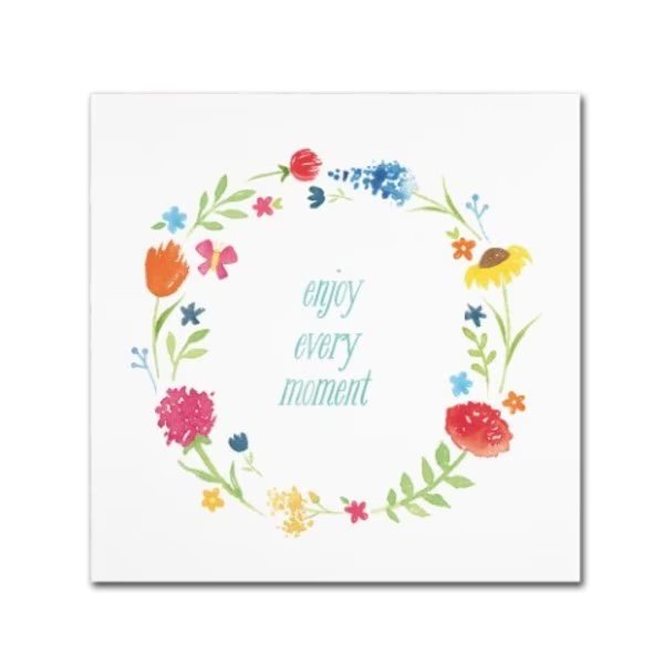 Moira Hershey 'Watercolor Words II' Canvas Art, 18x18, Trademark Fine Art, Mfr#: WAP00804-C1818GG